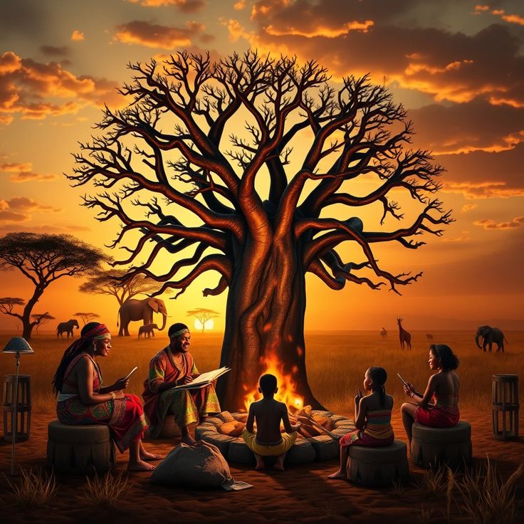 Tableaux africains carré