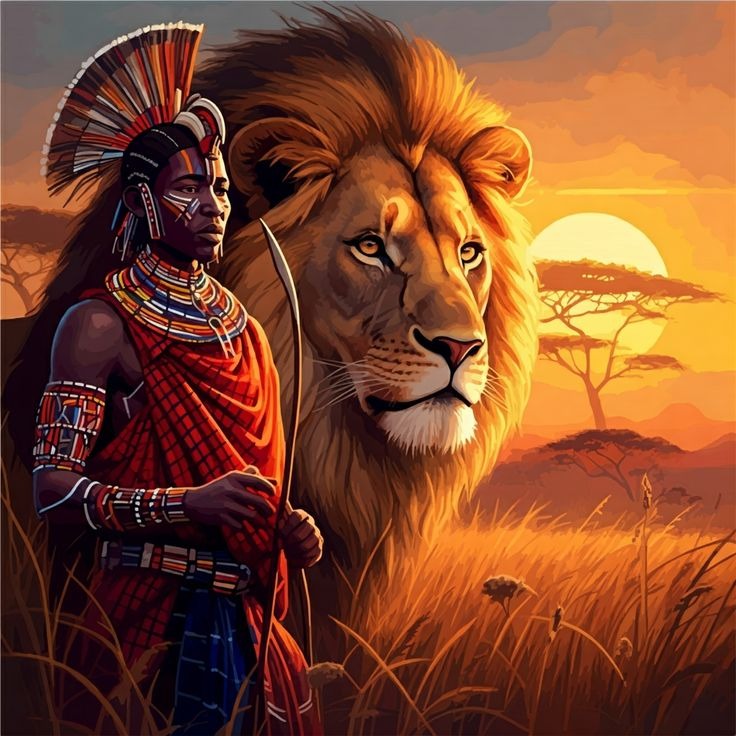 Tableaux africains carré