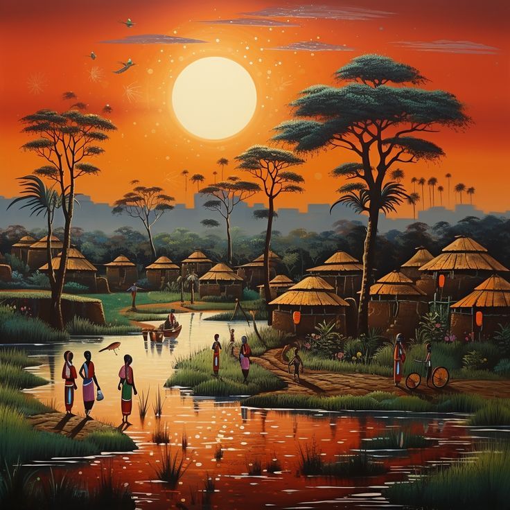 Tableaux africains carré